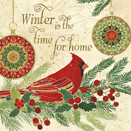 Framed Winter Feathers V Print