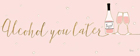 Framed Underlined Bubbly IV Pink Print