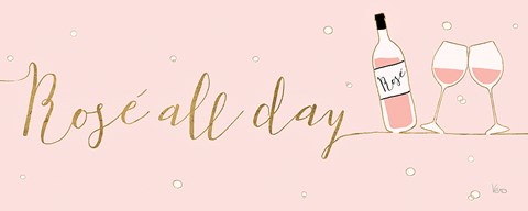 Framed Underlined Bubbly I Pink Print