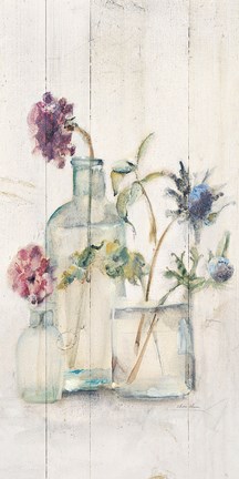 Framed Blossoms on Birch II Panel Print