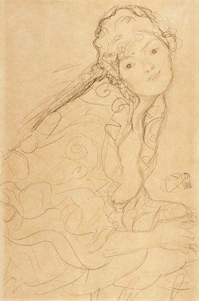 Framed Seated Woman, Viewed from the Side Print