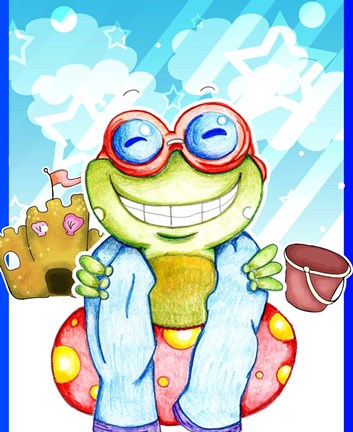 Framed Summer Froggy Print