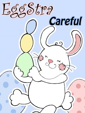 Framed Eggstra Careful Print