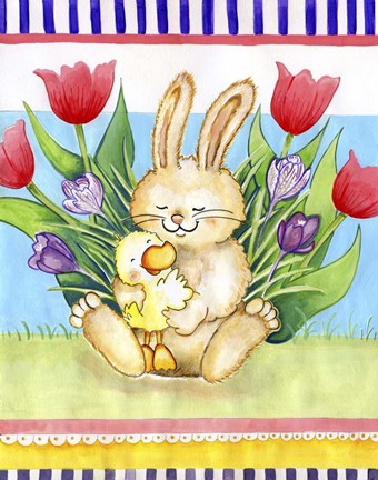 Framed Bunny Hugs Print