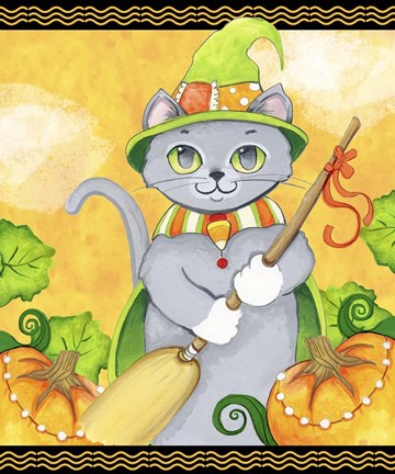 Framed Witchy Cat Print