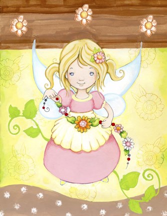 Framed Fairy in my Garden Print