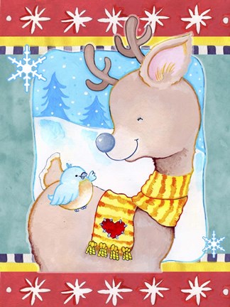 Framed Deer Friends Print