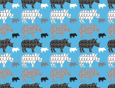 Framed Rhino Safari Print