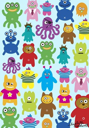 Framed Monsters and Aliens Print