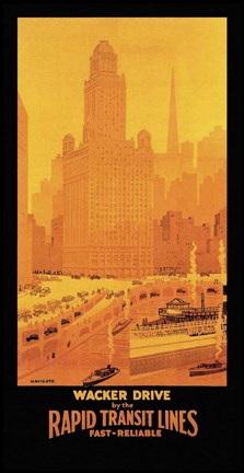 Framed Rapid Transit Lines Print