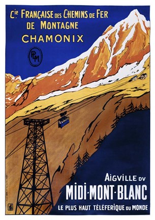 Framed Midi Mont Blanc Print