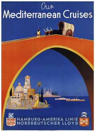 Framed Mediterranean Cruises Print