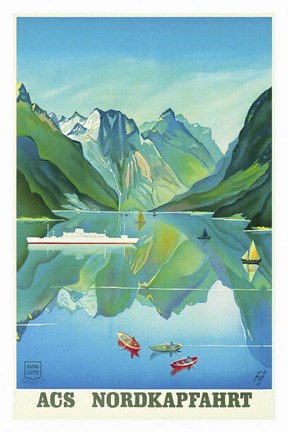 Framed Nordkapfahrt Print