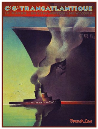 Framed Trans Atlantique Print