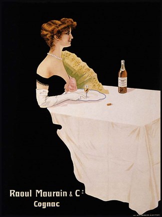 Framed Raoul Maurain Cognac Print