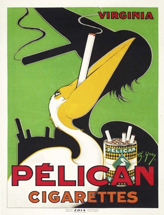 Framed Pelican Cigarettes Print