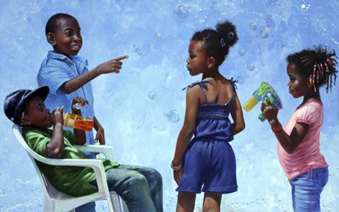 Framed Bubbles Print