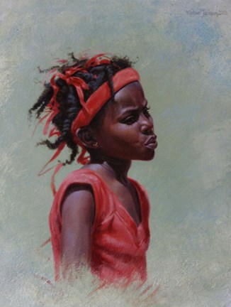 Framed Girl Red Print