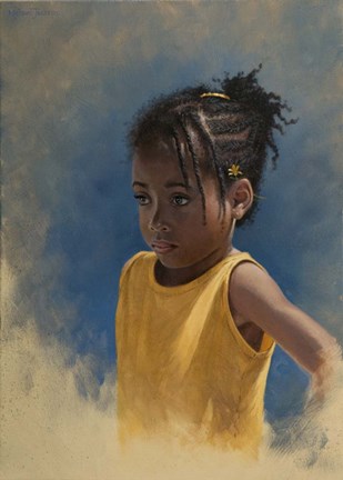 Framed Girl Yellow Print