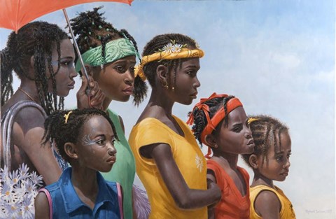 Framed Waiting For The Parade Print