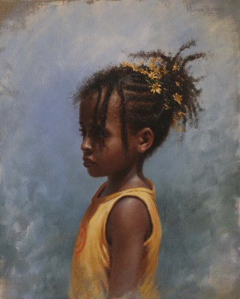 Framed Yellow Girl Print