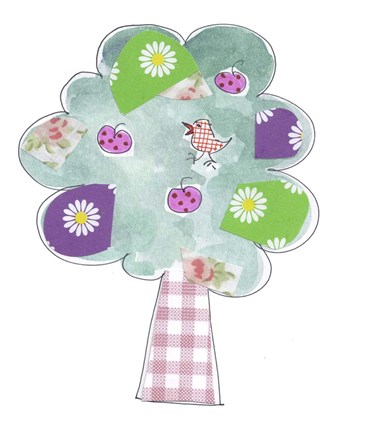 Framed Bird On Tree Print