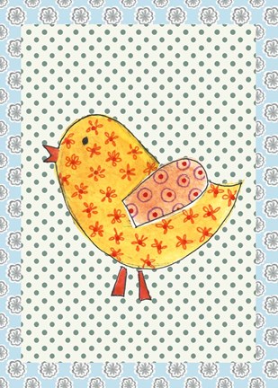 Framed Yellow Chick Print