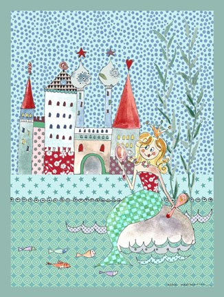 Framed Little Mermaid  A Print