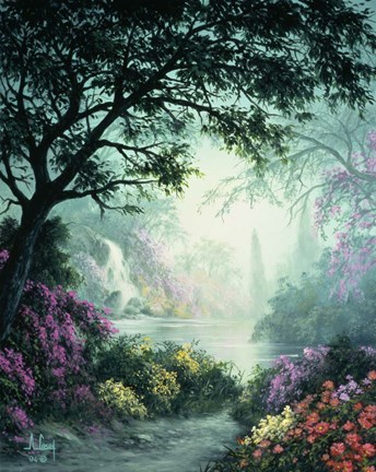 Framed Emerald Glow Print