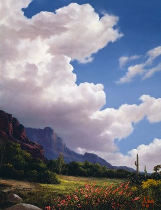 Framed Clouds Above Print