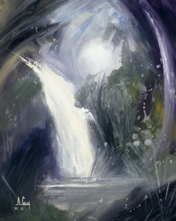 Framed Abstract Waterfall Print