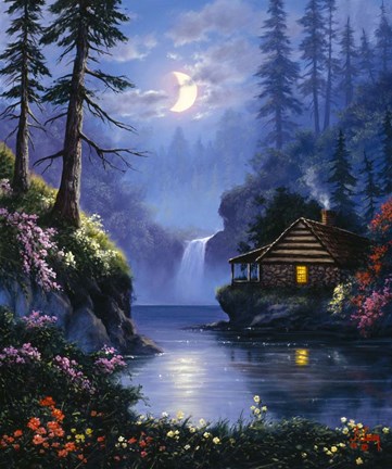 Framed Wood Cabin Print