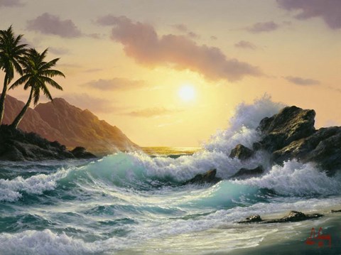 Framed Crashing Waves Print