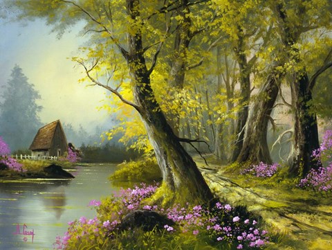 Framed Country Cottage Print