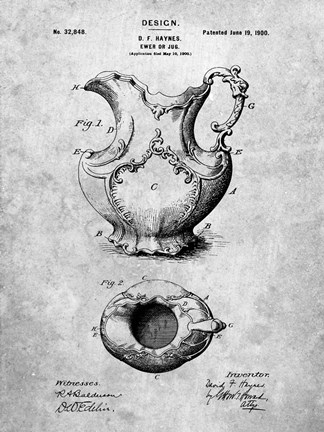 Framed Ewer or Jug Patent Print