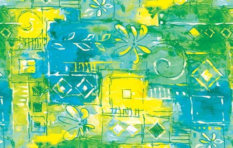 Framed Cool Blue Print