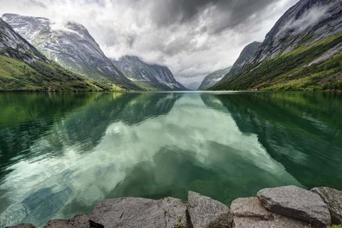 Framed Norway- Mountain Landscape Print
