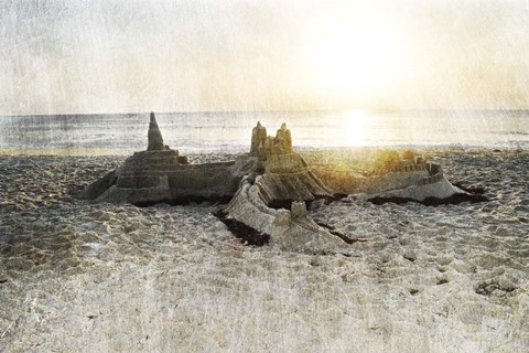 Framed Sand Castle I Print