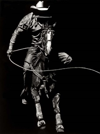 Framed Scratchboard Rodeo VIII Print
