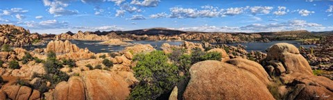 Framed Lake Canyon View V Print