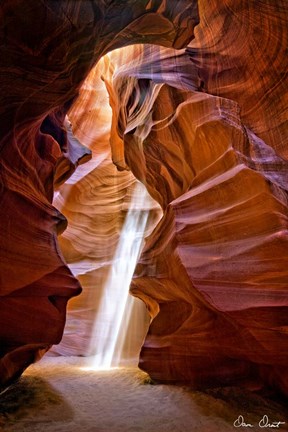 Framed Sun Shining Through Canyon III Print