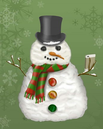 Framed Snowman Selfie Print