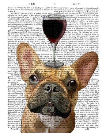 Framed Dog Au Vin, French Bulldog Print