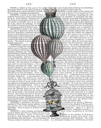 Framed Balloon and Bird Cage 1 Print