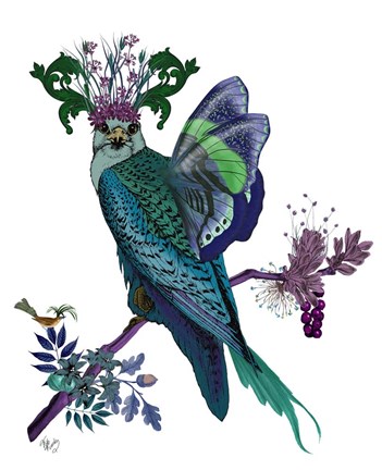 Framed Blue Falcon Print