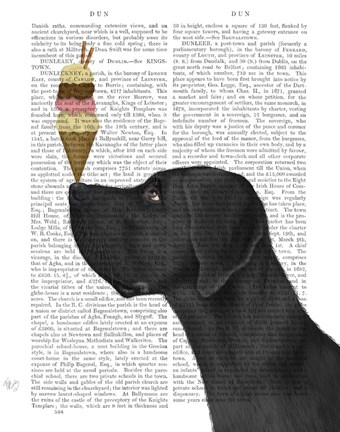 Framed Great Dane, Black, Ice Cream Print