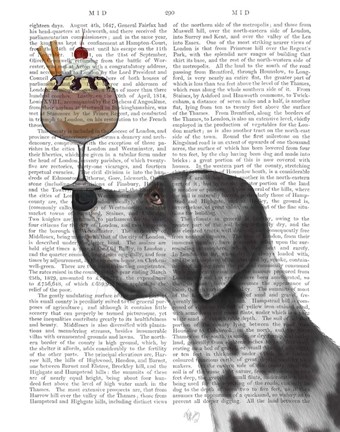Framed Great Dane, Harlequin, Ice Cream Print