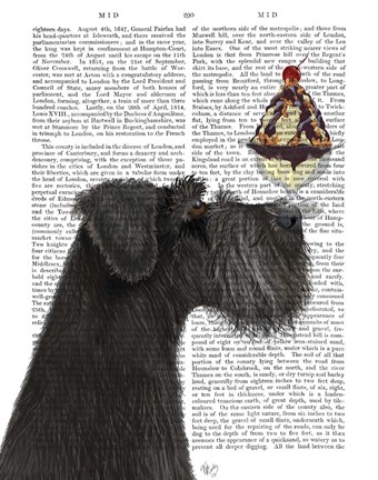 Framed Schnauzer, Black, Ice Cream Print