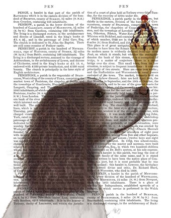 Framed Springer Spaniel, Brown and White, Ice Cream Print