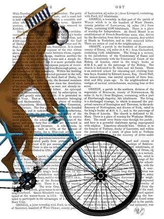 Framed Boxer on Bicycle Print